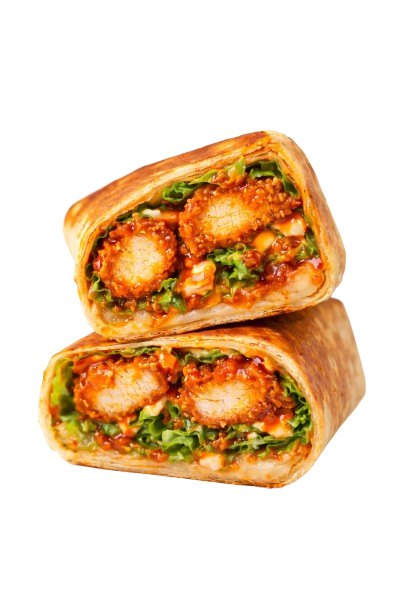 Tori Karai Wrap dibelah dua